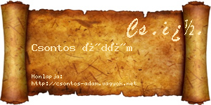 Csontos Ádám névjegykártya
