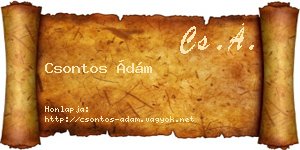 Csontos Ádám névjegykártya